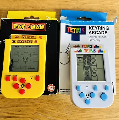 Buy PAC-MAN & TETRIS Electronic Keyring Games Bundle Bandai Namco Tetris Fizz • 15.99£