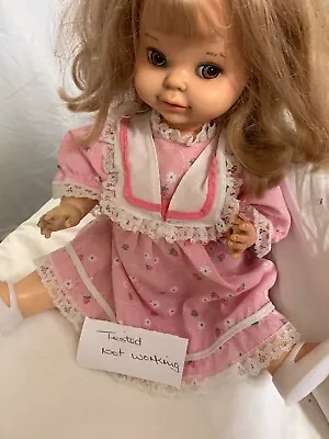 Buy Vintage Mattel Talk Up Doll.Pink Dress Tested Not Working. Sale Benefits Charity • 16£