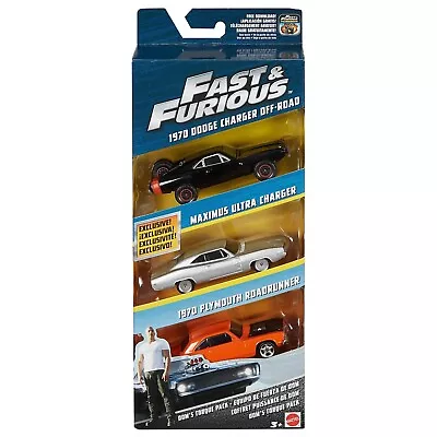 Buy Fast And Furious Doms Torque Pack Triple Car Set 1:55 Scale New In Pack FCG02 • 19.95£