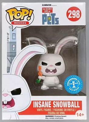 Buy #298 Insane Snowball - The Secret Life Of Pets Damaged Box Funko POP & Protector • 15.99£