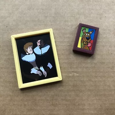 Buy Playmobil 2 X Scooby Doo Shaggy Picture, Decor Accessories Dolls House Spares 20 • 2£