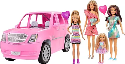 Buy Barbie Dolls And Vehicle 61cm Limousine With 4 Dolls & Accessories 760521 • 84.22£