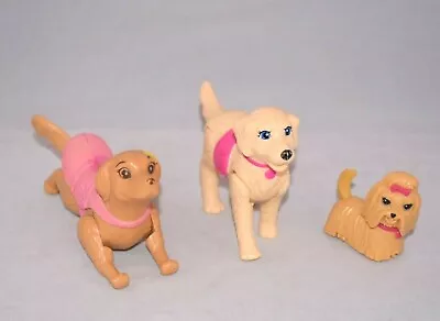 Buy 3x Barbie Dogs Figures Puppies Taffy Swimming Puppy Pets Mattel Bundle ZA4 • 7.66£