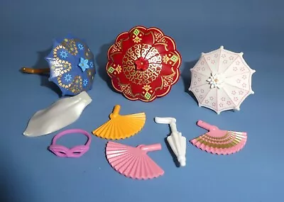 Buy Playmobil Parasol Fan Umbrella Mask Fashion Extras - Female Figures Queen Fairy • 1.49£