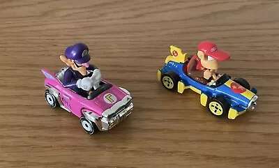 Buy Mario Kart Hot Wheels Nintendo Cars Diddy Kong + Waluigi - Circuit Track • 10.99£