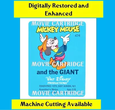 Buy Fisher Price Movie Viewer Cartridge LITHO Disney MICKEY And GIANT Decal Sticker • 4.66£