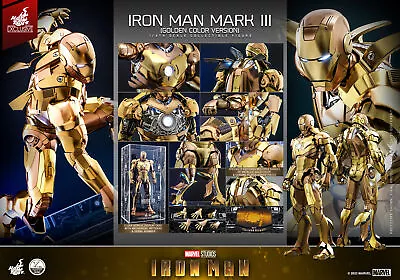 Buy New Hot Toys QS024 Iron Man Mark3 Gold Limited Edition 1:4 Collectible Figures • 4,859.79£