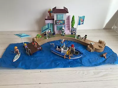 Buy Playmobil 70279 Waterfront Ice Cream Shop, Boat, Extras 5131 9069 Seagulls • 29.99£