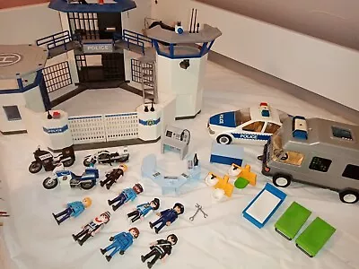 Buy Playmobil Police Bundle Headquarters / Station 6919 Inc Prison Car Figures Etc • 39.99£