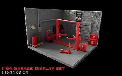 Buy 1:64 Scale Diorama Garage Accessories Display Set Fit Hot Wheels - (11x11x8 Cm) • 16.99£