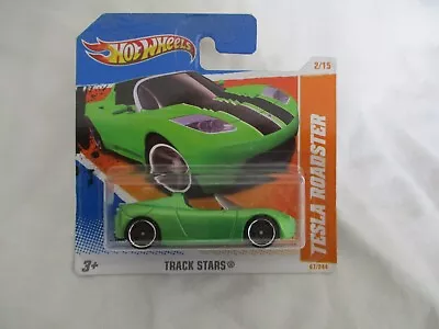 Buy Hot Wheels 2010 Track Stars Tesla Roadster Green Sealed In Short Card • 3.99£