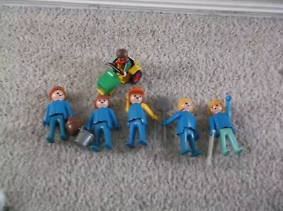 Buy Playmobile! Vintage Worker Figures  &  Tractor C1974 Geobra  Good Lot  • 4.98£