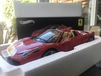 Buy Hot Wheels Elite Ferrari 458 Spider - 1/18 Scale • 129£