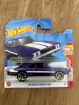 Buy Hot Wheels ~ '69 Dodge Charger 500, Metallic Purple, Short Card.  BRAND NEW!! • 3.95£