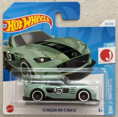 Buy 2024 Hot Wheels 15 MAZDA MX-5 MIATA HW J-Imports Short Card With Protector JDM • 7.49£