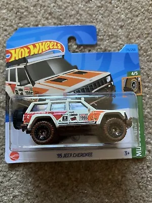 Buy Hot Wheels '95 Jeep Cherokee, Treasure Hunt, White, 2023 Release, Short Card • 3£