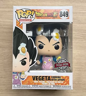 Buy Funko Pop Dragon Ball Z Vegeta Cooking With Apron #849 + Free Protector • 29.99£