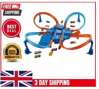 Buy Hot Wheels Track Set Criss Cross Crash Bash Vehicle Racing Motorized Kids Toy UK • 57.40£