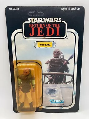 Buy Vintage Star Wars Weequay MOC ROTJ 77 Back Toy Action Figure SEALED Kenner 1983 • 99.99£