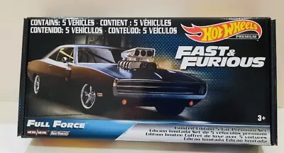 Buy Hot Wheels Premiums Fast And Furious Full Force Set Of 5 Cars   • 50£