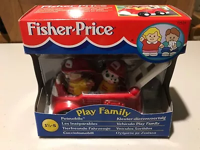 Buy Vintage Fisher Price 72521 Play Family Fire Truck Man And Dog From 1996 • 19.99£