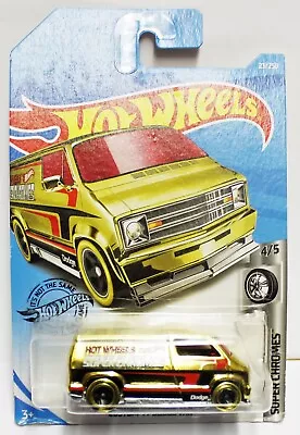 Buy HOTWHEELS Gold 77 DODGE CUSTOM VAN 1/64th Scale NICE • 8£