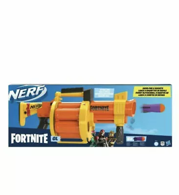 Buy NERF Fort Nite GL Rocket-Firing Blaster With 6 Rockets  Drum Pump To Fire • 34.99£