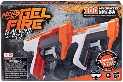 Buy Hasbro - NERF - Gelfire Dual Wield 2-Pack - With 300 Hydrated Gelfire Rounds • 19.50£