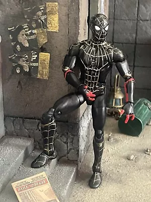 Buy Marvel Legends  Spiderman Figure 6” 1/12 MCU Avengers Black Gold Spider-man • 12.99£