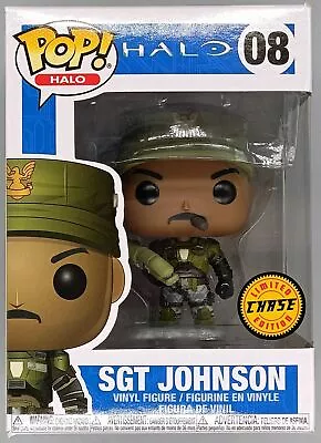Buy #08 Sgt Johnson (Cigar) - Chase - Halo Funko POP With POP Protector • 29.99£