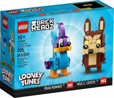 Buy LEGO BRICKHEADZ: Road Runner & Wile E. Coyote (40559). Brand New Sealed. • 22£