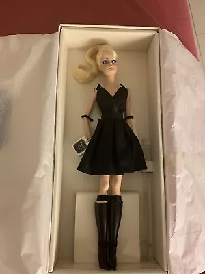 Buy Barbie Silkstone Classic Black Dress Blonde NRFB • 210.76£