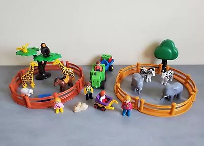 Buy 123 Playmobil 6754 The Great Zoo Zebras Giraffes Elephants Monkey Figures... • 29.64£