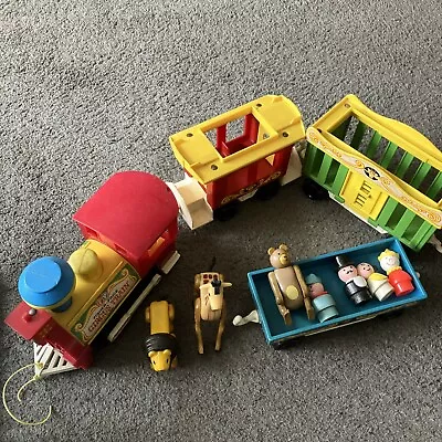Buy Vintage Fisher Price Little People Circus Train With  People & Animals 1973 S22 • 30£