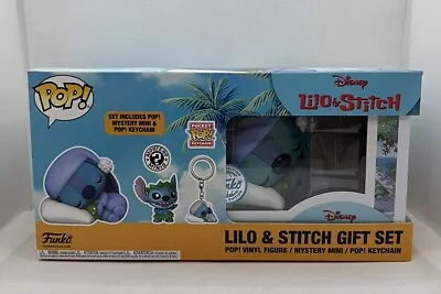 Buy Funko Pop Disney Lilo Stitch Sleeping Stitch 1050 Gift Set Mystery Mini Keyring • 34.99£