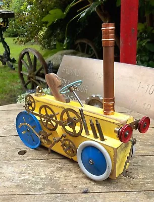 Buy Vintage Scratch Built Tractor Model Meccano Brass Copper Moulding Plane Upcycle  • 95£