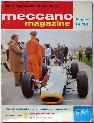 Buy Graham Hill In BRM And British Grand Prix History: Meccano Magazine August 1964 • 4.99£