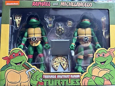 Buy NECA TMNT Raphael And Michelangelo 2 PK Teenage Mutant Ninja Turtles Brand New • 150£