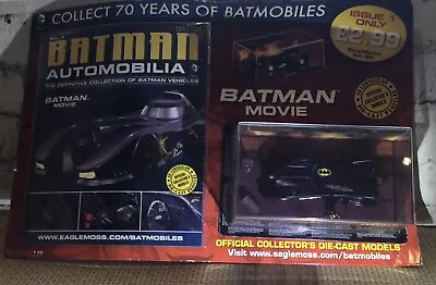 Buy Eaglemoss Batman Automobilia Issue No. 1 Batman Movie Batmobile Vehicle Unopened • 10£