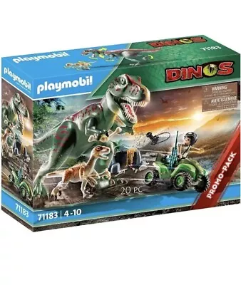 Buy Playmobil 71183 Dinosaur T-Rex Attack With Raptor And Quad Bike Dino Play Set • 31.89£