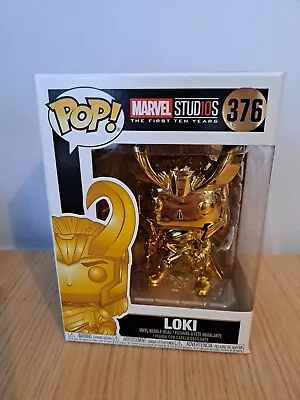 Buy Funko Pop Marvel MS 10 Loki Gold Chrome 3.75 Inch Action Figure - 33435 • 12£