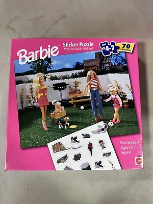 Buy Vintage Mattel Barbie Sticker Puzzle New Sealed Barbie Backyard Fun 42235 C35 • 27.95£