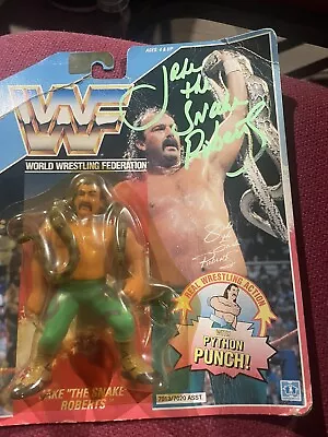Buy WWF Hasbro Jake The Snake Roberts Signed Moc • 199.99£