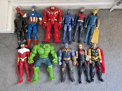 Buy Marvel Avengers Hasbro Figure Bundle Hulk Thor Iron Man Captain America Thanos • 55£