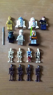 Buy Lego Star Wars Mini Figures Han Solo,C3PO,R2D2, R5D8, Ahsoka 2008, Battle Droids • 25£