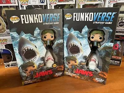 Buy Funko Pop Funkoverse Strategy Game Jaws Chase Bundle Bloody Shark Quint • 19.99£