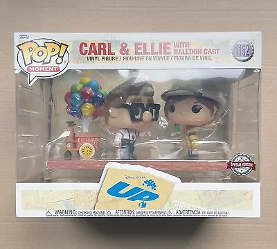 Buy Funko Pop Disney Up Carl & Ellie With Balloon Cart #1152 + Free Protector • 59.99£