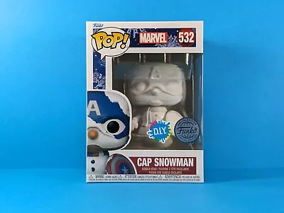 Buy Cap Snowman Funko Pop Vinyl Figure Marvel DIY Captain America #532 • 9.99£