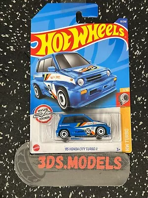 Buy HONDA 85 CITY TURBO II BLUE HW TURBO L/C  Hot Wheels 1:64 **COMBINE POSTAGE** • 2.95£