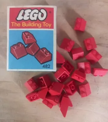 Buy RARE Vintage Lego The Building Toy 482 Red Sloped Bricks 1960s Lego System • 12£